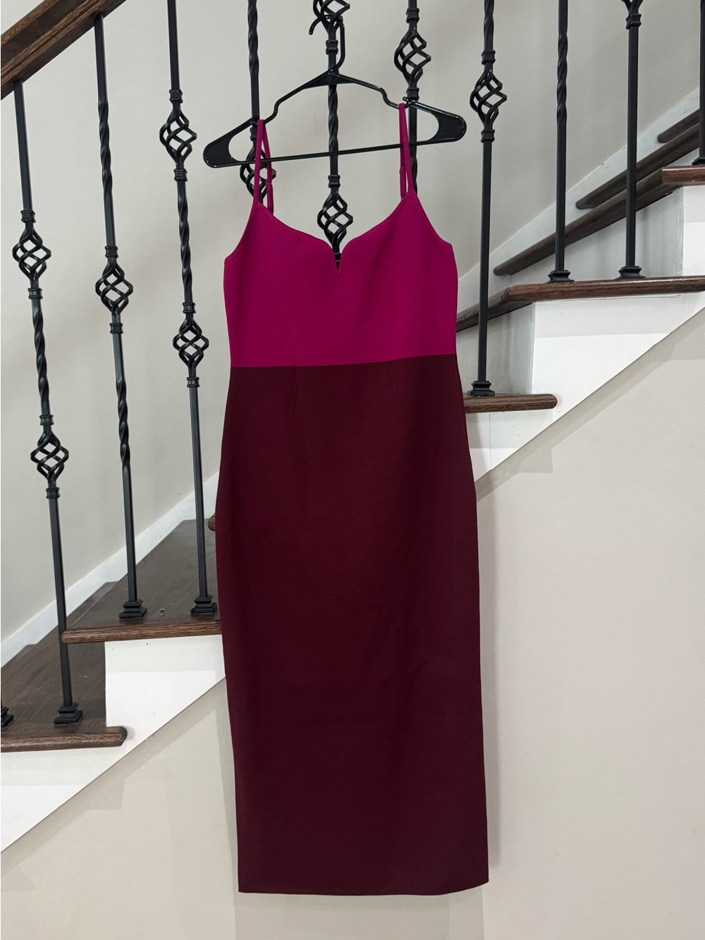 Body Contour Color Block V-Wire Sleeveless Midi Sweater Dress NWT - Picture 4 of 9